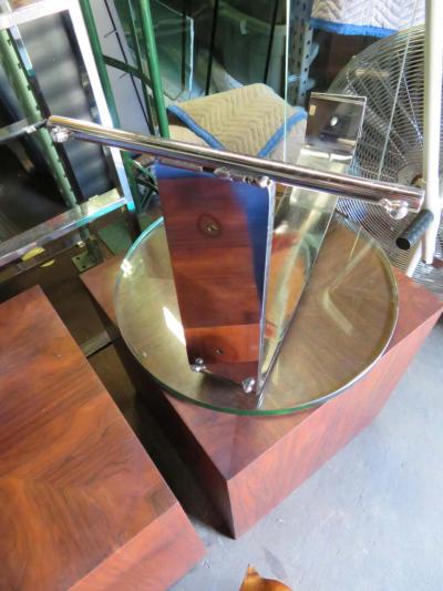  Design Institute America Fantastic DIA Chrome Glass Cigarette Side Table Mid Century Modern