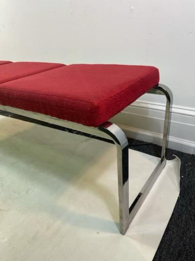  Design Institute America MODERNIST CHROME BENCH DESIGNED BY DESIGN INSTITUTE AMERICA