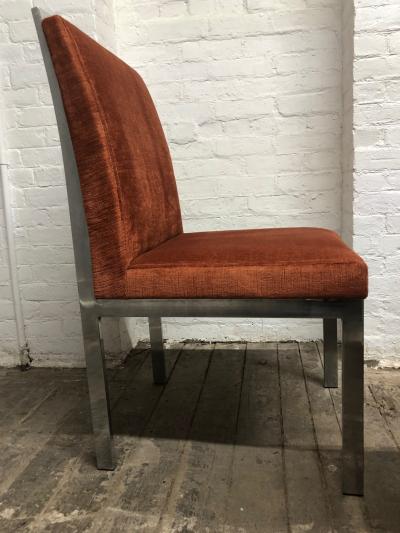  Design Institute America Set of 6 Design Institute of America Chrome Dining Chairs