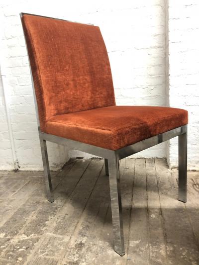  Design Institute America Set of 6 Design Institute of America Chrome Dining Chairs