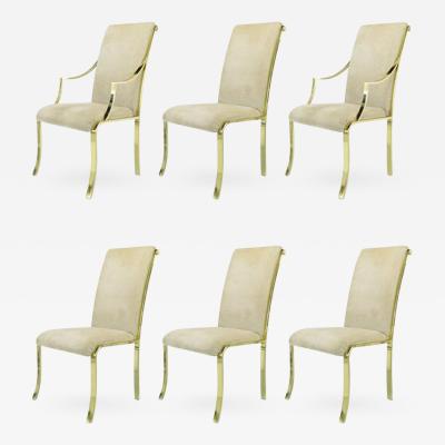  Design Institute America Set Of Six Art Deco Revival Brass Dining Chairs By Design Institute Of America 178099 567469 