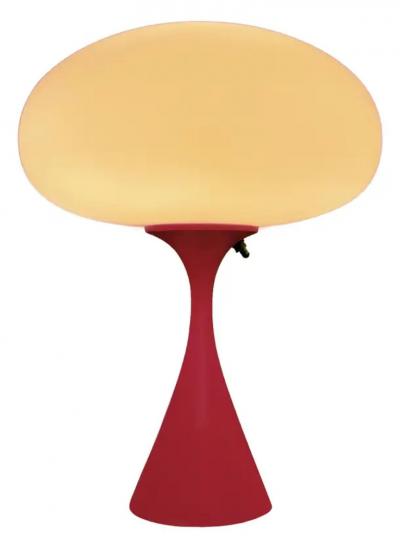 Design Line Mid Century Design Table Lamp by Designline in Hot Pink with White Frosted Shade