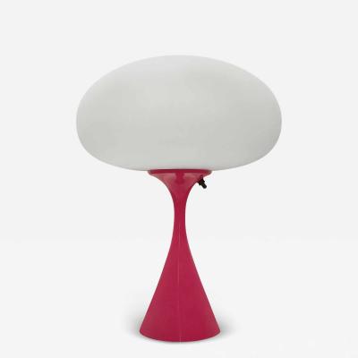  Design Line Mid Century Design Table Lamp by Designline in Hot Pink with White Frosted Shade