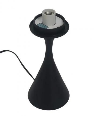 Design Line Mid Century Modern Design Table Lamp by Designline in Black with White Glass