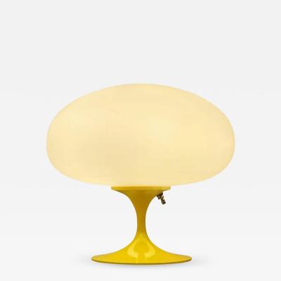  Design Line Mid Century Modern Tulip Table Lamp by Design Line in Yellow with White Glass