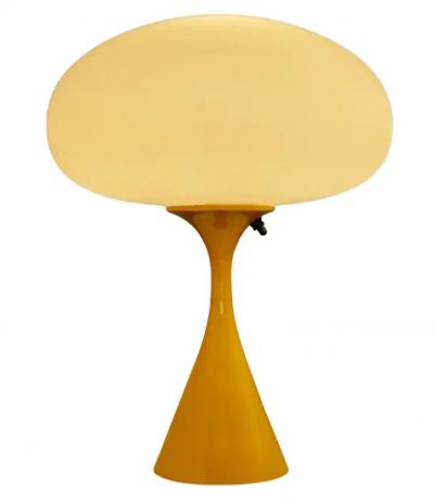 Design Line Mid Century Table Lamp by Designline in Mustard Yellow with White Frosted Shade