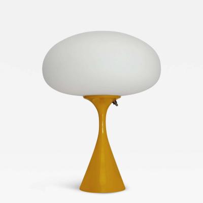  Design Line Mid Century Table Lamp by Designline in Mustard Yellow with White Frosted Shade