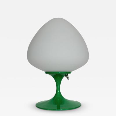  Design Line Modern Tulip Bedside Table Lamp or Desk Lamp by Designline in Green with Glass