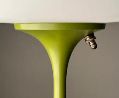 Design Line Short Stemlite Table Lamp by Designline in Avocado with White Frosted Lamp Shade