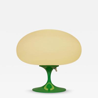  Design Line Short Stemlite Table Lamp by Designline in Green with White Frosted Lamp Shade