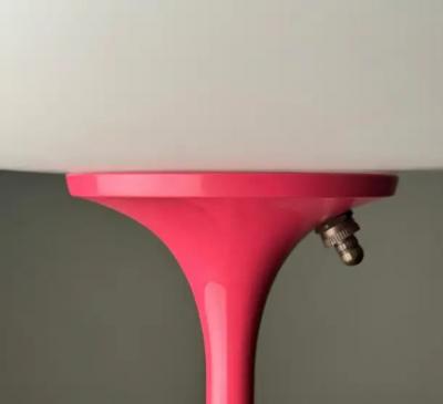 Design Line Short Stemlite Table Lamp by Designline in Hot Pink with White Lamp Shade