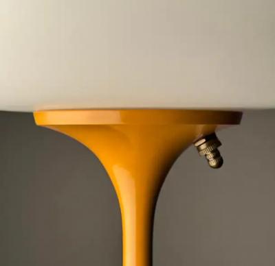 Design Line Short Stemlite Table Lamp by Designline in Mustard with White Frosted Lamp Shade