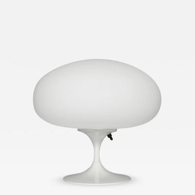  Design Line Short Stemlite Table Lamp by Designline in White with White Frosted Lamp Shade