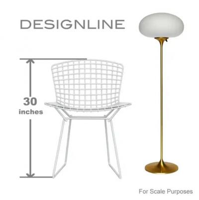  Design Line Stemlite Floor Lamp by Designline in Brass with White Frosted Glass Shade