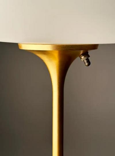  Design Line Stemlite Floor Lamp by Designline in Brass with White Frosted Glass Shade