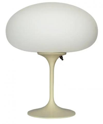 Design Line Tall Stemlite Table Lamp by Designline in Beige with White Frosted Glass Shade