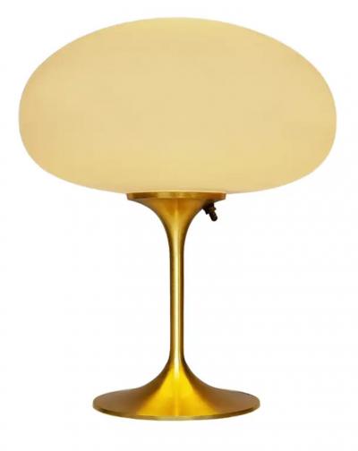 Design Line Tall Stemlite Table Lamp by Designline in Brass with White Frosted Shade