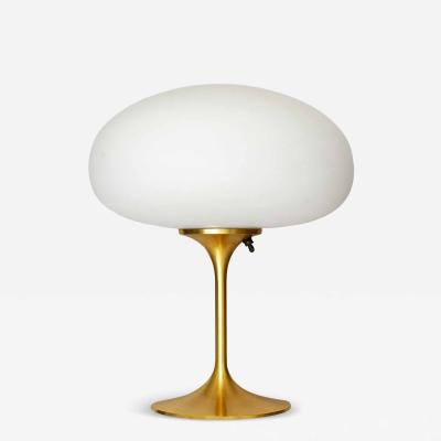  Design Line Tall Stemlite Table Lamp by Designline in Brass with White Frosted Shade