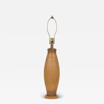  Design Technics Design Technics Ceramic Torpedo Column Table Lamp on Wood Stand