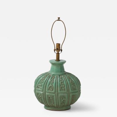  Design Technics Design Technics Jade Glazed Ceramic Lamp