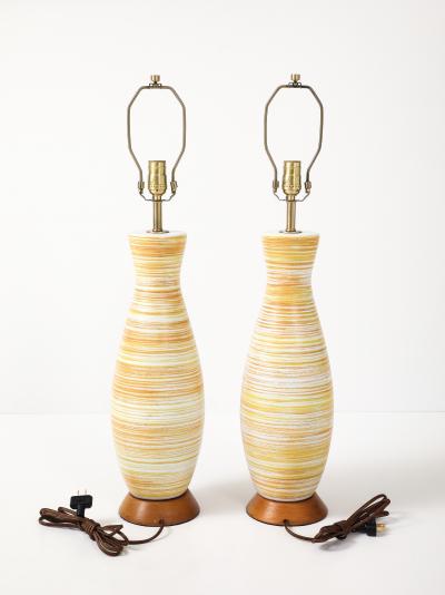  Design Technics Design Technics Striated Ceramic Lamps