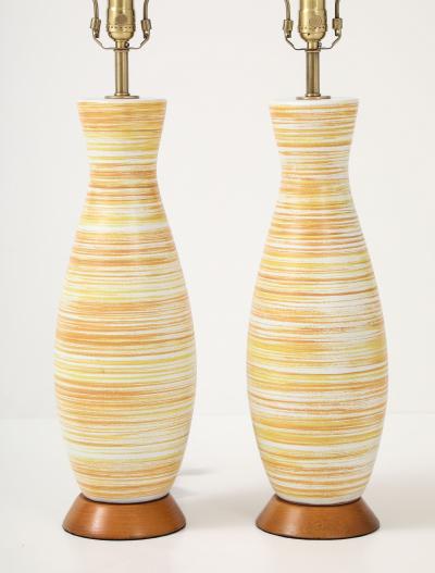  Design Technics Design Technics Striated Ceramic Lamps