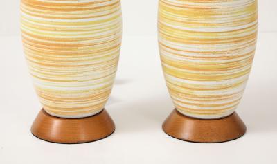  Design Technics Design Technics Striated Ceramic Lamps