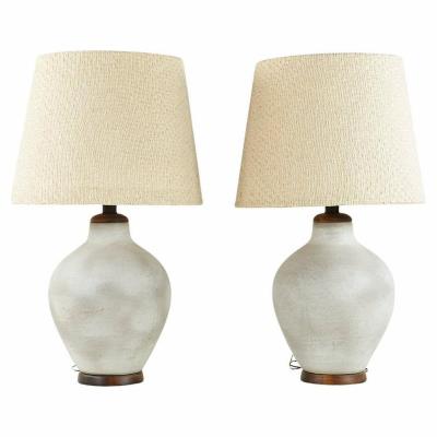  Design Technics Design Technics Style Mid Century Massive Table Lamps Pair