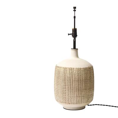  Design Technics Design Technics Table Lamp Ceramic Off White Beige Textured Signed