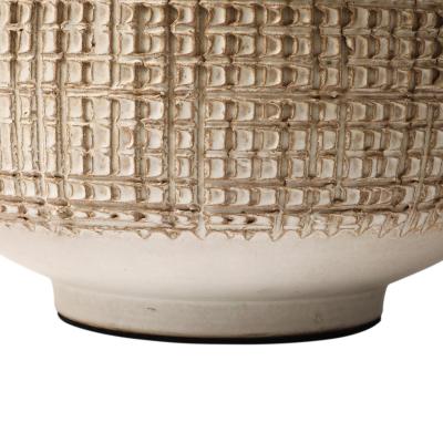  Design Technics Design Technics Table Lamp Ceramic Off White Beige Textured Signed