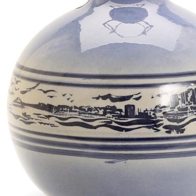  Designhuset Pair of Table Lamps with Cityscape Ornaments by Carl Harry Stalhane