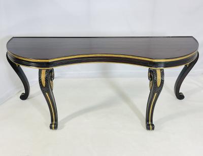  Dessin Fournir Companies Chatsworth Mahogany Giltwood Console Table by Dessin Fournir Los Angeles
