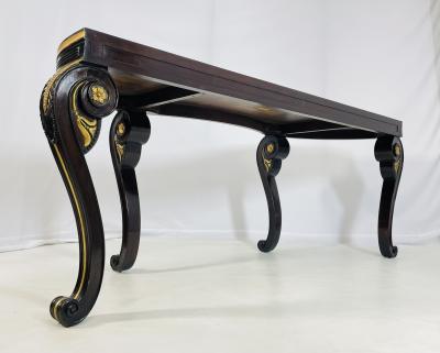  Dessin Fournir Companies Chatsworth Mahogany Giltwood Console Table by Dessin Fournir Los Angeles