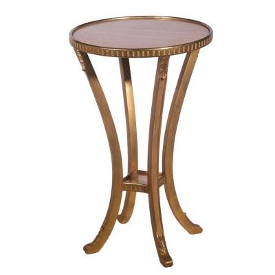  Dessin Fournir Companies Dessin Fournir Blaire Zebrawood Giltwood Side Table 4008
