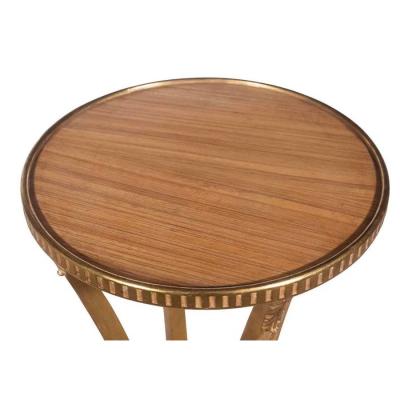  Dessin Fournir Companies Dessin Fournir Blaire Zebrawood Giltwood Side Table 4008