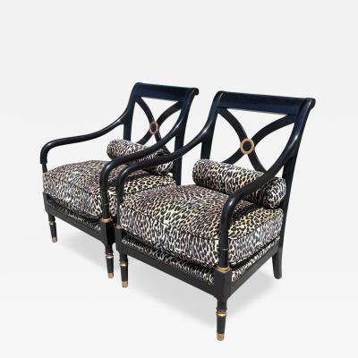  Dessin Fournir Companies Pair of Therien Workshops for Dessin Fournir Regency Style Club Chairs