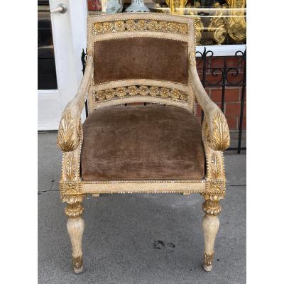  Dessin Fournir Companies Quatrain for Dessin Fournir Piedmontese Style Pierced Carved Armchair 1 of 2