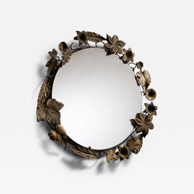  Deutsche Werkst tten Hellerau Mirror with leaf and flower decorations