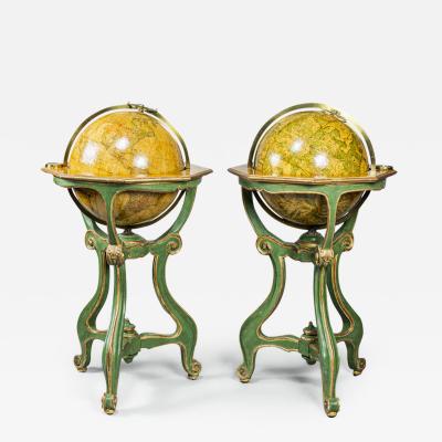  Didier Robert De Vaugondy A PAIR OF LOUIS XV TERRESTRIAL AND CELESTIAL LIBRARY GLOBES