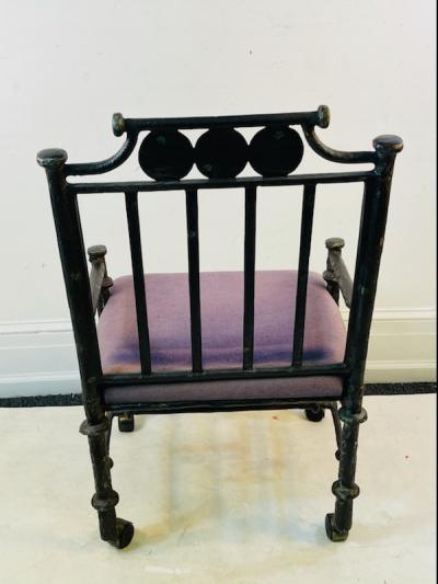  Diego Giacometti BRUTALIST PAIR OF METAL ARM CHAIRS IN THE MANNER OF DIEGO GIACOMETTI