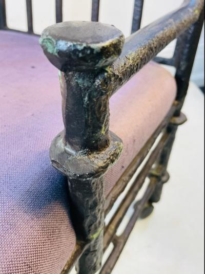  Diego Giacometti BRUTALIST PAIR OF METAL ARM CHAIRS IN THE MANNER OF DIEGO GIACOMETTI