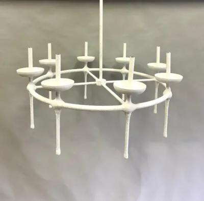  Diego Giacometti French Modern Neoclassical Plaster Chandelier in the Style of Diego Giacometti