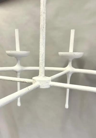  Diego Giacometti French Modern Neoclassical Plaster Chandelier in the Style of Diego Giacometti