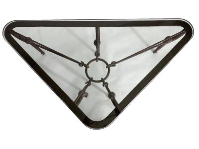  Diego Giacometti Iron Coffee Table w Brown Painted Plaster Finish Manner of Diego Giacometti