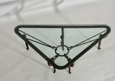  Diego Giacometti Iron Coffee Table w Brown Painted Plaster Finish Manner of Diego Giacometti