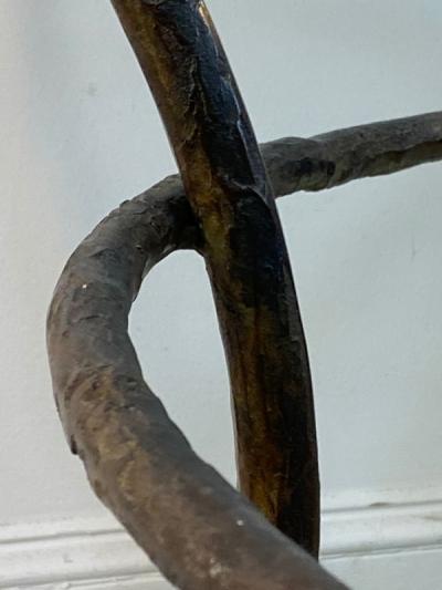  Diego Giacometti MONUMENTAL GIACOMETTI STYLE BRUTALIST BRONZE OWL AND BIRD DINING TABLE