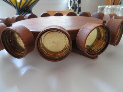  Digsmed Fabulous 16 Glass Vintage Rotating Danish Spice Wheel from Digsmed 1964