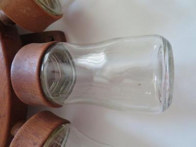  Digsmed Fabulous 16 Glass Vintage Rotating Danish Spice Wheel from Digsmed 1964