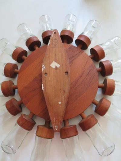  Digsmed Fabulous 16 Glass Vintage Rotating Danish Spice Wheel from Digsmed 1964