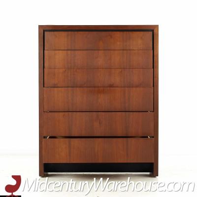 Dillingham Dillingham Mid Century Bookmatched Highboy Dresser